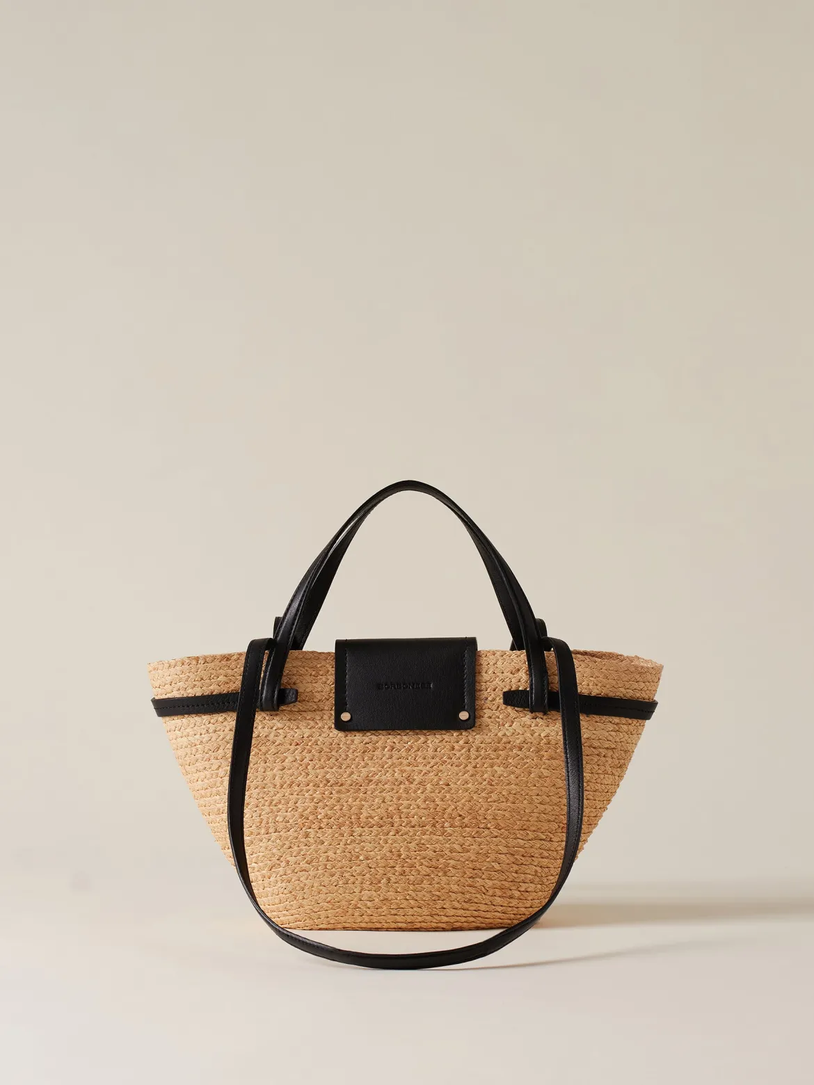 Shopping bag in paglia intrecciata