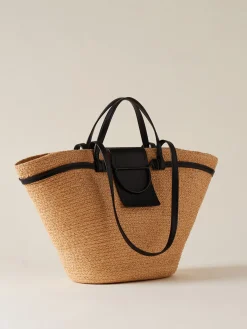 Shopping bag in paglia intrecciata