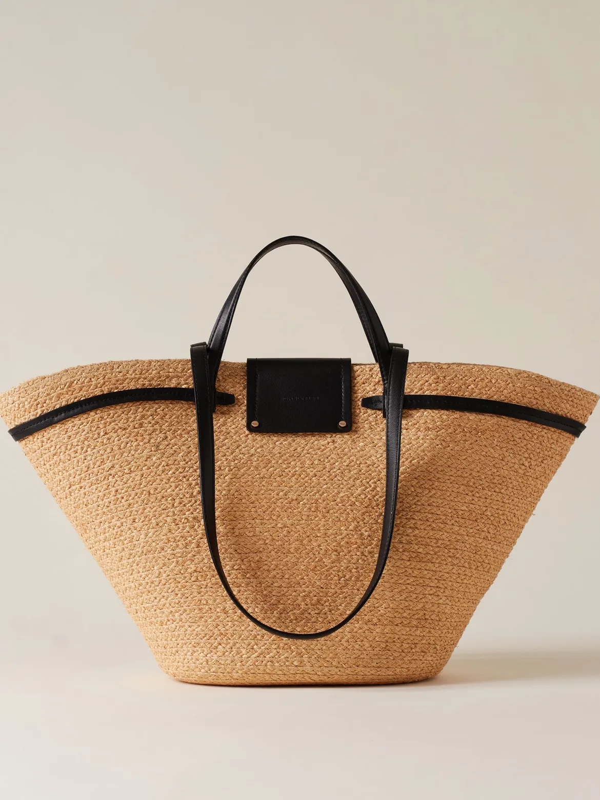 Shopping bag in paglia intrecciata